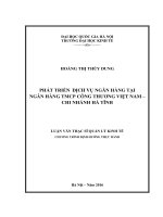 Phát triển dịch vụ ngân hàng tại ngân hàng TMCP công thương việt nam   chi nhánh hà tĩnh 