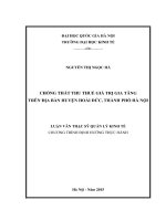 Chống thất thu thuế giá trị gia tăng trên địa bàn huyện hoài đức, thành phố hà nội 