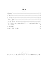 Bình luận công thức –X và 2+X trong hợp tác kinh tế của ASEAN dưới các góc độ