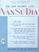 Ebook tập san nghiên cứu văn sử địa  phần 1
