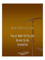 Bài giảng bệnh viêm da cơ địa   ths  nhâm thế thy uyên