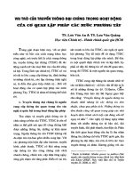 Vai trò của truyền thông đại chúng trong hoạt động của cơ quan lập pháp các nước phương tây