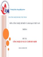 quy trình công nghệ sản xuất cá hồi hun khói