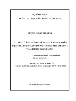 Các yếu tố ảnh hưởng đến sự gắn bó của nhân viên tại công ty xây dựng thương mại sài gòn 5 thành phố hồ chí minh 