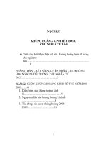 KHỦNG HOẢNG KINH tế TRONG CHỦ NGHĨA tư bản 