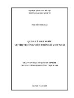 Quản lý nhà nước về thị trường viễn thông ở việt nam 