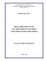 Phát triển bền vững các khu kinh tế ven biển vùng Đồng bằng sông Hồng