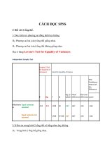 cách đọc và xử lý số liệu bằng phần mềm SPSS