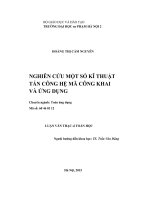 Luận văn thạc sĩ nghiên cứu một số kĩ thuật tấn công hệ mã công khai và ứng dụng