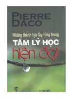 Ebook những thành tự lẫy lừng trong tâm lý học hiện đại  phần 1