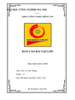 BÁO CÁO BÀI TẬP LỚN Môn: MẠNG MÁY TÍNH