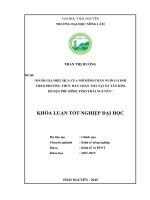 Đánh giá hiệu quả của mô hình chăn nuôi gà đồi theo phương thức bán chăn thả tại xã tân kim   huyện phú bình   tỉnh thái nguyên 