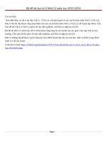 Bộ đề thi học kì II Vật Lý 12 năm học 20152016 theo cấu trúc đề thi quốc gia