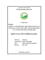 Nghiên cứu tình hình thực hiện chính sách đào tạo nghề cho lao động nông thôn: Trường hợp nghiên cứu tại huyện Điện Biên  tỉnh Điện Biên