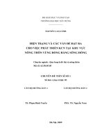 HIỆN TRẠNG VÀ CÁC VẤN ĐỀ ĐẶT RA CHO VIỆC PHÁT TRIỂN KHU CÔNG NGHIỆP TẠI KHU VỰC NÔNG THÔN VÙNG ĐỒNG BẰNG SÔNG HỒNG