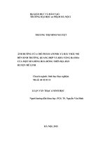 Luận văn thạc sĩ ảnh hưởng của chế phẩm atonik và đầu trâu 902 đến sinh trưởng, quang hợp và khả năng ra hoa của một số giống hoa hồng trên địa bàn huyện mê linh