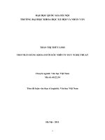 THƠ TRẦN ĐĂNG KHOA dưới góc NHÌN tư DUY NGHỆ THUẬT 