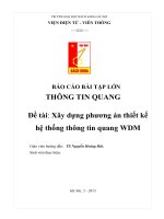 Xây dựng phương án thiết kế hệ thống thông tin quang WDM có sử dụng khuếch đại quang EDFA