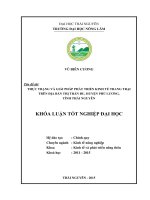 Thực trạng và giải pháp phát triển kinh tế trang trại trên địa bàn thị trấn Đu  Huyện Phú Lương  Tỉnh Thái Nguyên