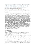 tài ;liệu tập huấn dạy học tích hợp ở trường trung học cơ sở