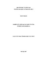 Nghiên cứu chế tạo vật liệu từ cứng tổ hợp nano mn bife co