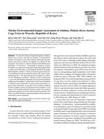 Marine Environmental Impact Assessment of Abalone, Haliotis discus hannai, Cage Farm in Wando, Republic of Korea