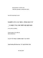 Luận văn thạc sĩ Nghiên cứu cấu trúc, tính chất từ và hiệu ứng GMI trên hệ hợp kim fe73,5cu1nb3 xzrxb9si13,5