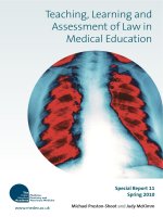 teaching, learning and assessment of Law in medical Education