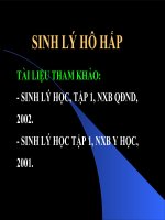 Bài giảng sinh lý hô hấp  bài 1   thông khí phổi (66tr)