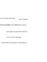 Luận văn thạc sĩ Hàm legendre và lý thuyết đặc trưng