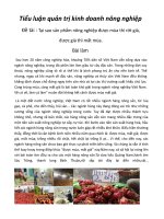 quản trị kinh doanh nông nghiệp