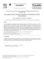 Tái sử dụng nước thải được xử lý để sản xuất gạch xi măng