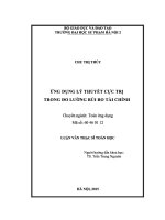 Luận văn ứng dụng lý thuyết cực trị trong đo lường rủi ro tài chính 