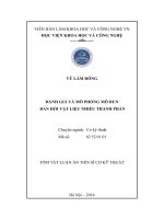 Đánh giá và mô phỏng mô đun đàn hồi vật liệu nhiều thành phần (TT)