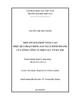 Một số giải pháp nâng cao hiệu quả hoạt động sản xuất kinh doanh của Tổng Công ty Điện lực TP Hà Nội