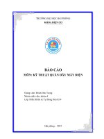 BÁO CÁO MÔN: KỸ THUẬT QUẤN DÂY MÁY ĐIỆN, THIẾT KẾ DÂY QUẤN ĐỘNG CƠ KHÔNG ĐỒNG BỘ