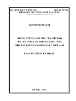 NGHIÊN CỨU SỰ LÀM VIỆC CỦA NHÀ CAO TẦNG BÊ TÔNG CỐT THÉP CÓ TẦNG CỨNG CHỊU TÁC ĐỘNG CỦA ĐỘNG ĐẤT Ở VIỆT NAM