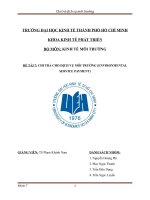 Tiểu luận chi trả cho dịch vụ môi trường