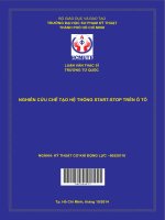 Nghiên cứu chế tạo hệ thống start   stop trên ô tô