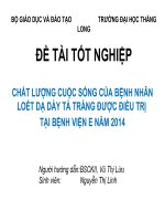Đánh giá chất lượng cuộc sống của bệnh nhân loét dạ dày   tá tràng được điều trị tại bệnh viện e năm 2014 