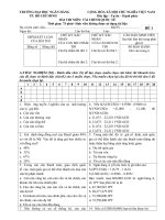 ĐỀ THI MẪU MÔN TÀI CHÍNH QUỐC TẾ