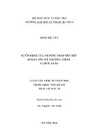 Luận văn sự ổn định của phương pháp sắp xếp spline đối với phương trình vi   tích phân 