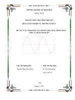 CÁC TÍNH CHẤT CỦA HÀM LƯỢNG GIÁC, ĐỒNG NHẤT THỨC VÀ HÀM THAM SỐ
