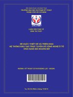Đề xuất, thiết kế và triển khai hệ thống đào tạo trực tuyến về công nghệ ô tô ứng dụng mã nguồn mở
