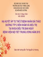 Hạ huyết áp tư thế ở bệnh nhân đái tháo đường typ 2 đến khám và điều trị tại khoa điều trị ban ngày bệnh viện nội tiết tư năm 2015 