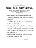 Mẫu chính sách chất lượng cho công ty ABC