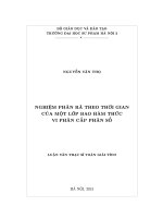 Luận văn nghiệm phân rã theo thời gian của một lớp bao hàm thức vi phân cấp phân số 