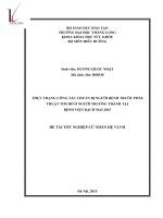 Thực trạng công tác chuẩn bị người bệnh trước phẫu thuật tim hở ở người trưởng thành tại bệnh viện bạch mai năm 2015 