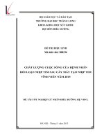 Chất lượng cuộc sống của bệnh nhân rối loạn nhịp tim sau cấy máu tạo nhịp tim vĩnh viễn năm 2015 