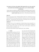 ỨNG DỤNG GIẢI THUẬT HỆ THỐNG MIỄN DỊCH NHÂN TẠO (AIS) CHO BÀI TOÁN ĐIỀU ĐỘ FLOWSHOP ĐA MỤC TIÊU TẠI CÁC DOANH NGHIỆP NGÀNH MAY